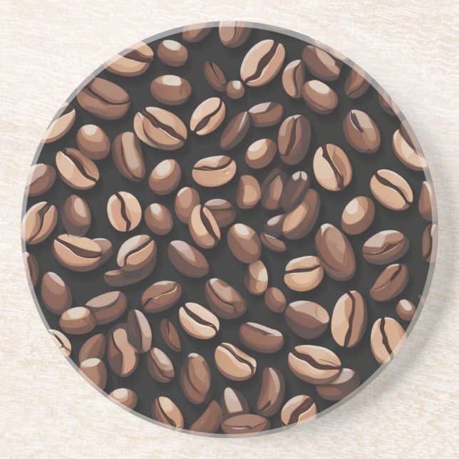 Kaffe Bean Mönster Underlägg (Framsidan)