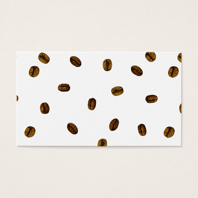 Kaffe Bean Mönster Visitkort (Framsidan)
