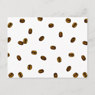 Kaffe Bean Mönster Vykort