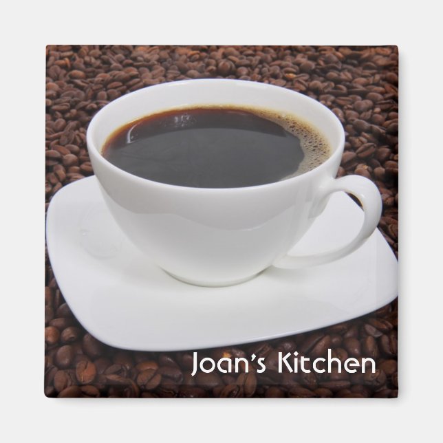 Kaffe Bean Mugg Magnet (Framsidan)
