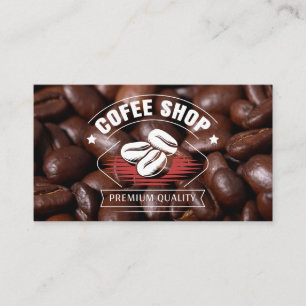 Kaffe Bean Pile Kaffe-Logotyp Visitkort