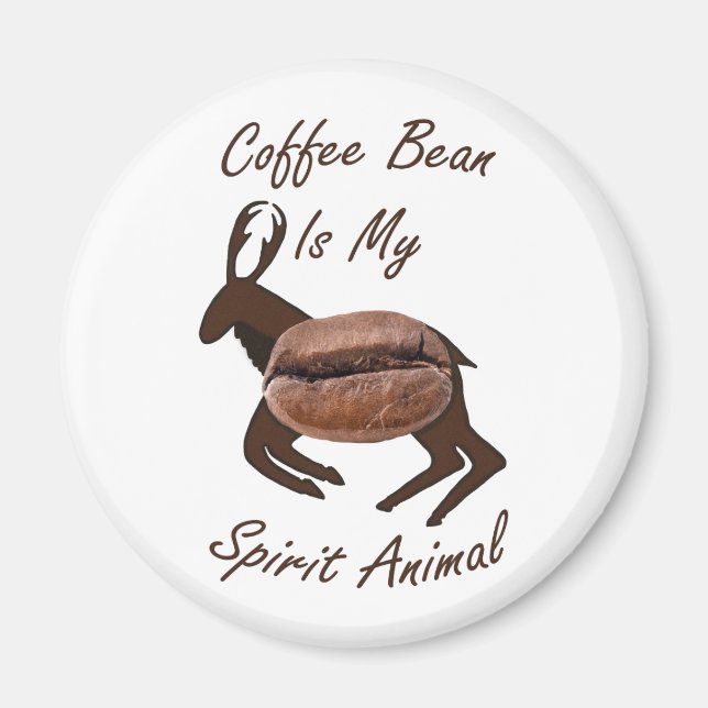 Kaffe Bean Spirit Animal Magnet (Framsidan)