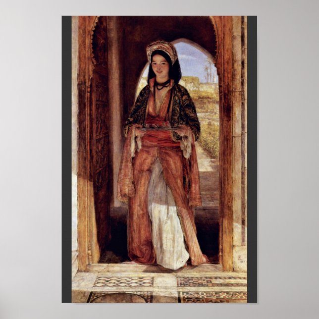 Kaffe Bearer by Lewis John Frederick Poster (Framsidan)