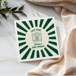 KAFFÉ BÉBÉ GRÖNT KAFFE Baby Shower Pappersservett