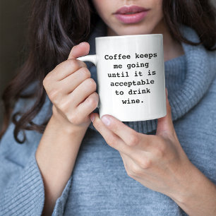 Kaffe Behållor jag ska till Vin Funny Kaffemugg