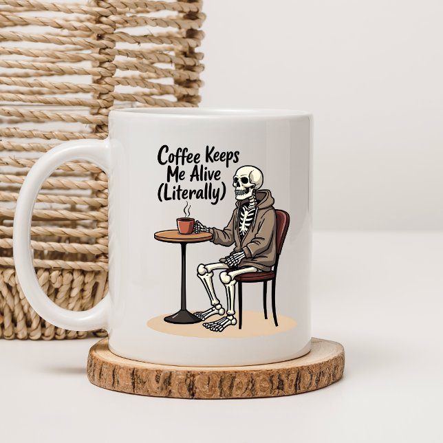 Kaffe Behållor me Alive Skeleton Mugg (Skapare uppladdad)