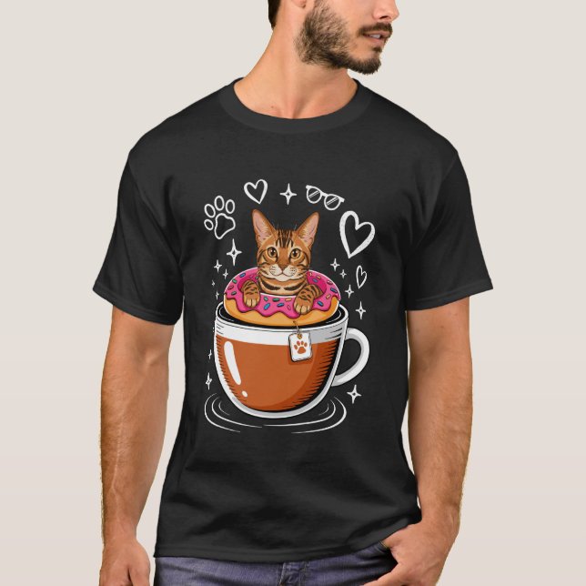 Kaffe Bengal Katt Munk Long Sleeve T Shirt (Framsida)
