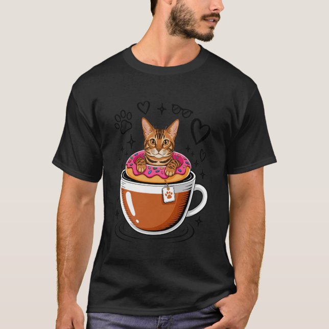 Kaffe Bengal Katt Munk T Shirt (Framsida)