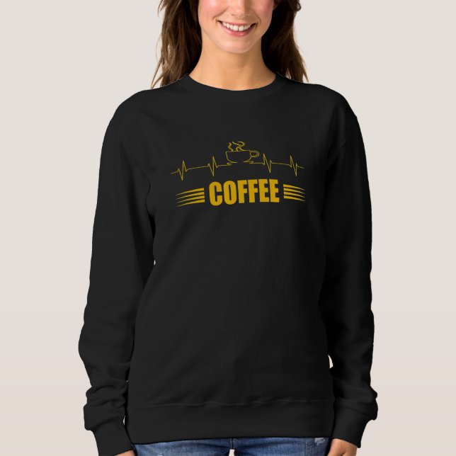 Kaffe Beroende pulsslag T Shirt (Framsida)