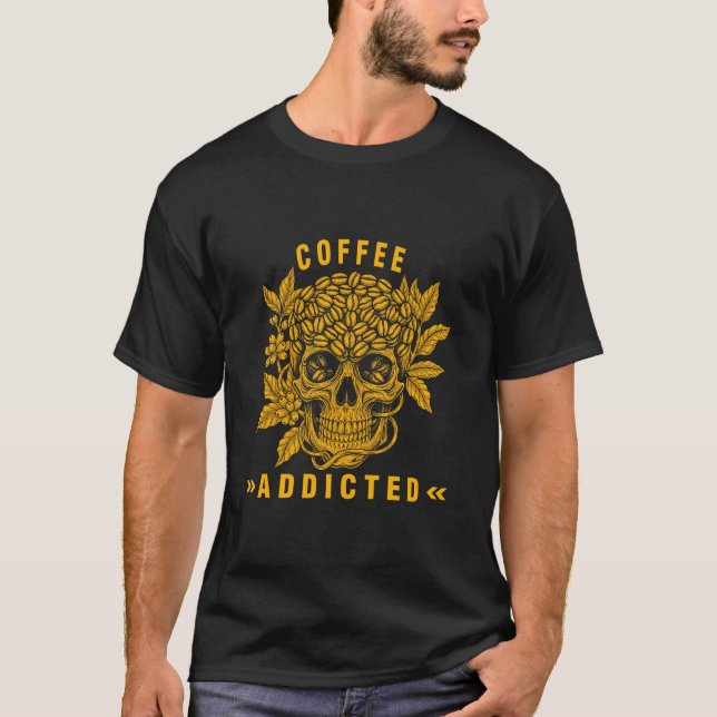 Kaffe beroende t shirt (Framsida)