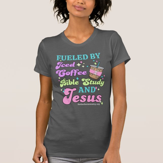 Kaffe, bibelstudie och Jesus T-Shirt (Framsida)