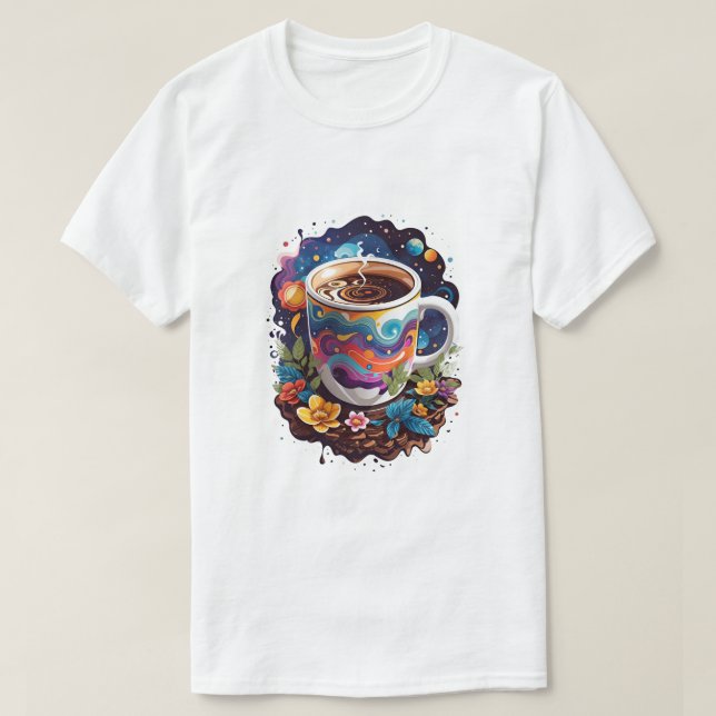 Kaffe Blommar Harmony T Shirt (Design framsida)