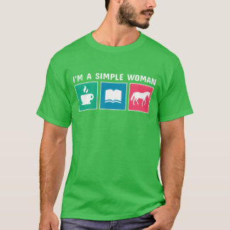 Kaffe Bokar Horse Im A Simple Woman Girl T Shirt