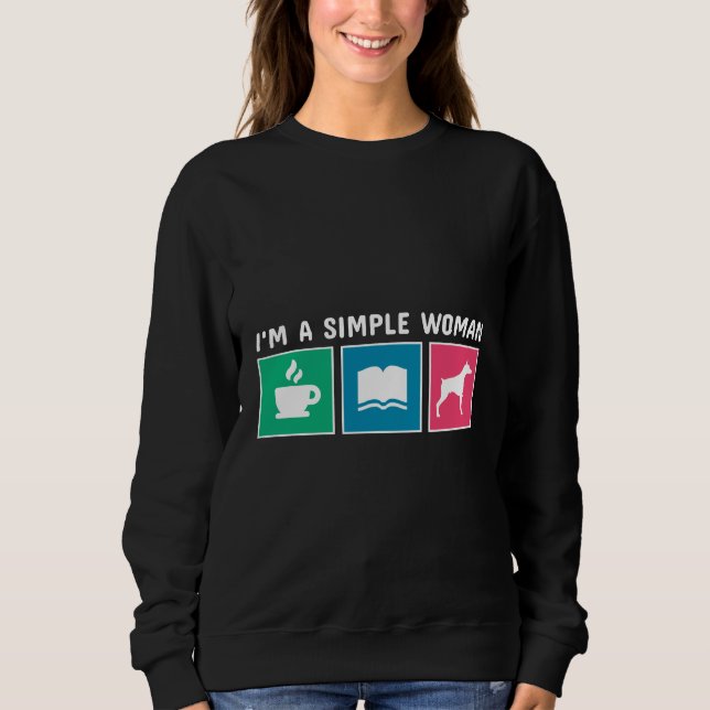 Kaffe Bokar och Doberman T Shirt (Framsida)