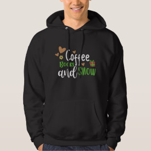 Kaffe Bokar och Snö, Julafton, ugglatt sötare, jul Hoodie