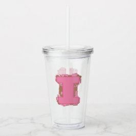 Kaffe Bokstav I: Monogram Initial Take Away Mugg