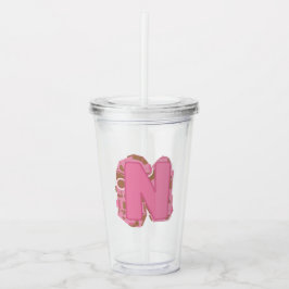 Kaffe Bokstav N: Monogram Initial Take Away Mugg