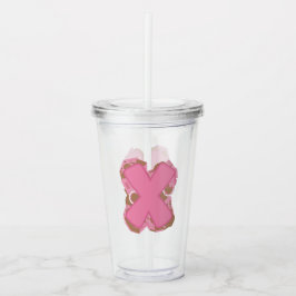 Kaffe Bokstav X: Monogram Initial Take Away Mugg