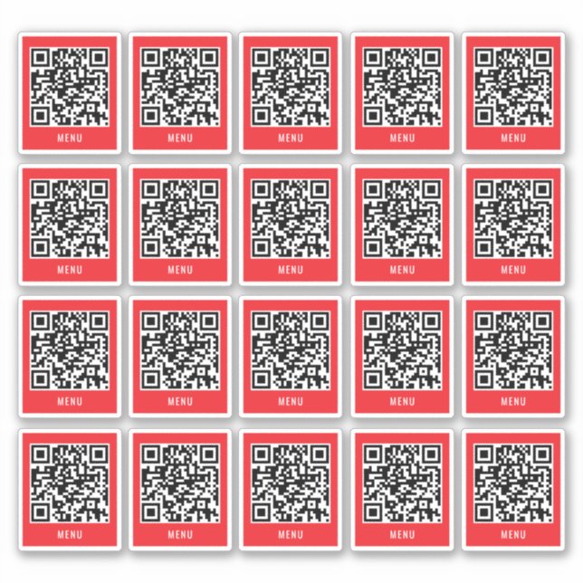Kaffe Bord QR-kod dekal | Digital meny skanning (Framsida)