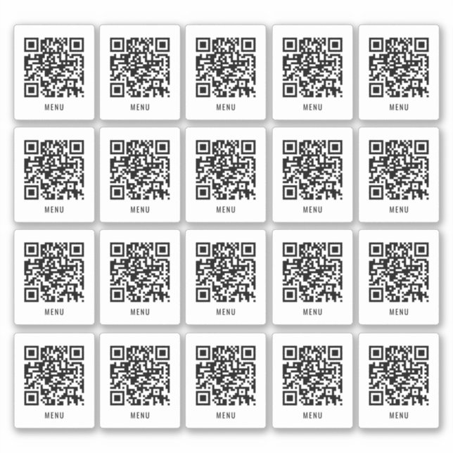 Kaffe Bord QR-kod dekal | Digital meny skanning (Framsida)