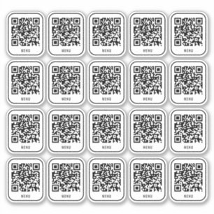 Kaffe Bord QR-kod dekal   Digitalt Meny Scan