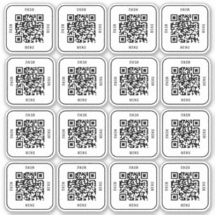 Kaffe Bord QR-kod dekal   Digitalt Meny Scan