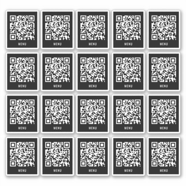 Kaffe Bord QR-kod dekal | Digitalt Meny Scan (Framsida)