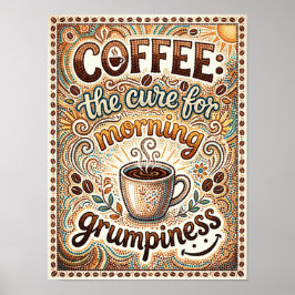 kaffe botemedel mot morgontrötthet poster