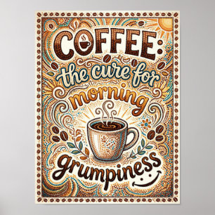kaffe botemedel mot morgontrötthet poster