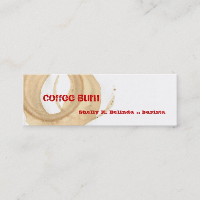 Kaffe Bränner Barista Mini Visitkort (Framsida)