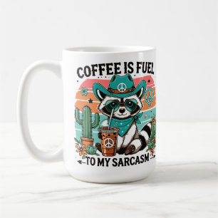 Kaffe Bränsle Sarcasm Rolig Tvättbjörn Kaffemugg