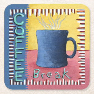 Kaffe Break Underläggs Underlägg Papper Kvadrat