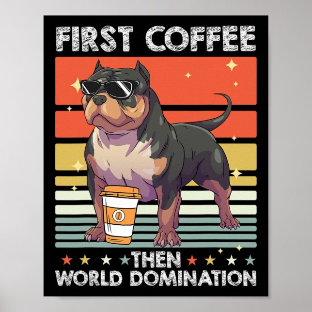Kaffe Breed Hund - Pet American Bully Poster (Framsidan)