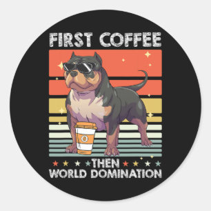 Kaffe Breed Hund - Pet American Bully Runt Klistermärke