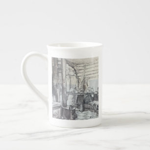 Kaffe brinner Mugg Benporslin Mugg