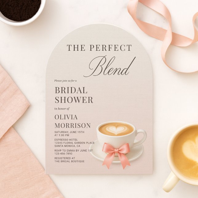 Kaffe Bröllopsdusch Den Perfekta Blandningen Coque Inbjudningar (Skapare uppladdad)