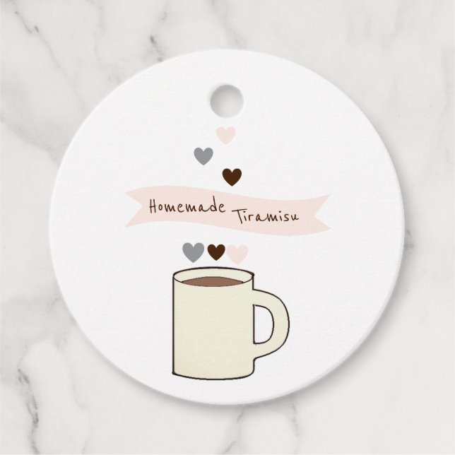 Kaffe Bröllopsdusch Gåvor Etiketter (Framsida)