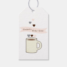 Kaffe Bröllopsdusch Presentetikett