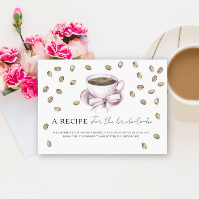 Kaffe bröllopsdusch Recept för bruden att vara Tilläggskort (Skapare uppladdad)