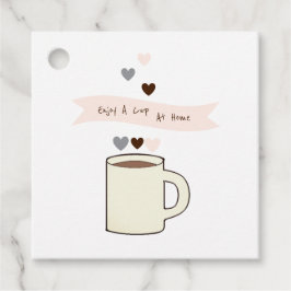 Kaffe Bröllopsdusch Take Home Gåvor Etiketter