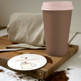 Kaffe Bröllopsdusch Underlägg Papper Rund