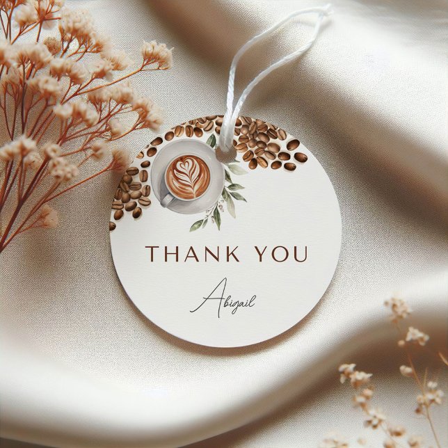 Kaffe Bröllopsduschen - Kärlek bryggs Gåvor Etiketter (Coffee Bridal Shower - Love is Brewing Favor Tags
)