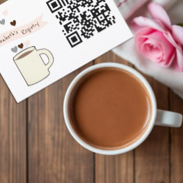 Kaffe Bröllopsduschpresentregistret Tilläggskort