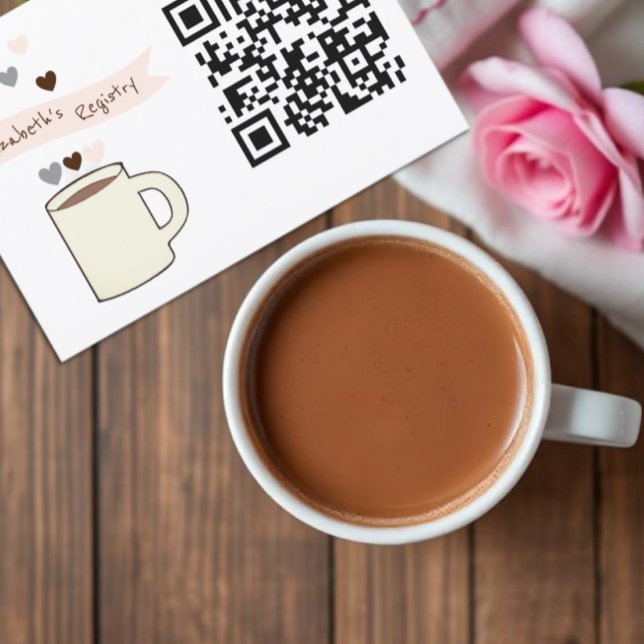 Kaffe Bröllopsduschpresentregistret Tilläggskort (Skapare uppladdad)
