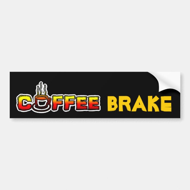 Kaffe bromsar (avbrottet) bildekal (Framsidan)