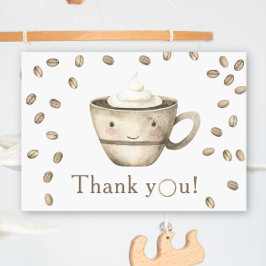 Kaffe bryggning Baby shower Tack Kort