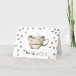 Kaffe bryggning Baby shower Tack Kort