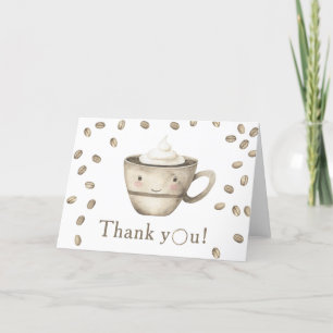 Kaffe bryggning Baby shower Tack  Kort
