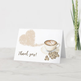 Kaffe bryggning Baby shower Tack Kort