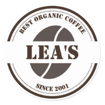 Kaffe-butikens moderna Logotyp av kaffebönor